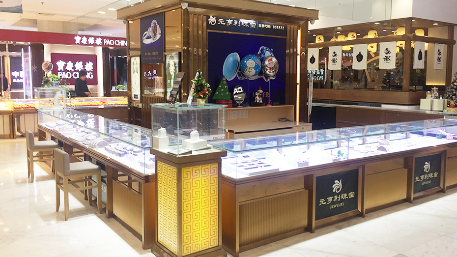 商场专卖店珠宝展示柜珠宝柜台定做
