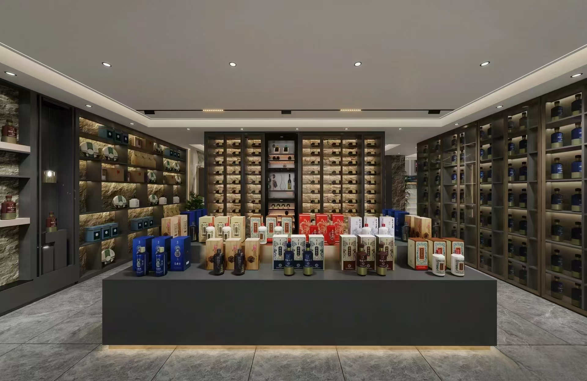 新款烟酒茶展示柜