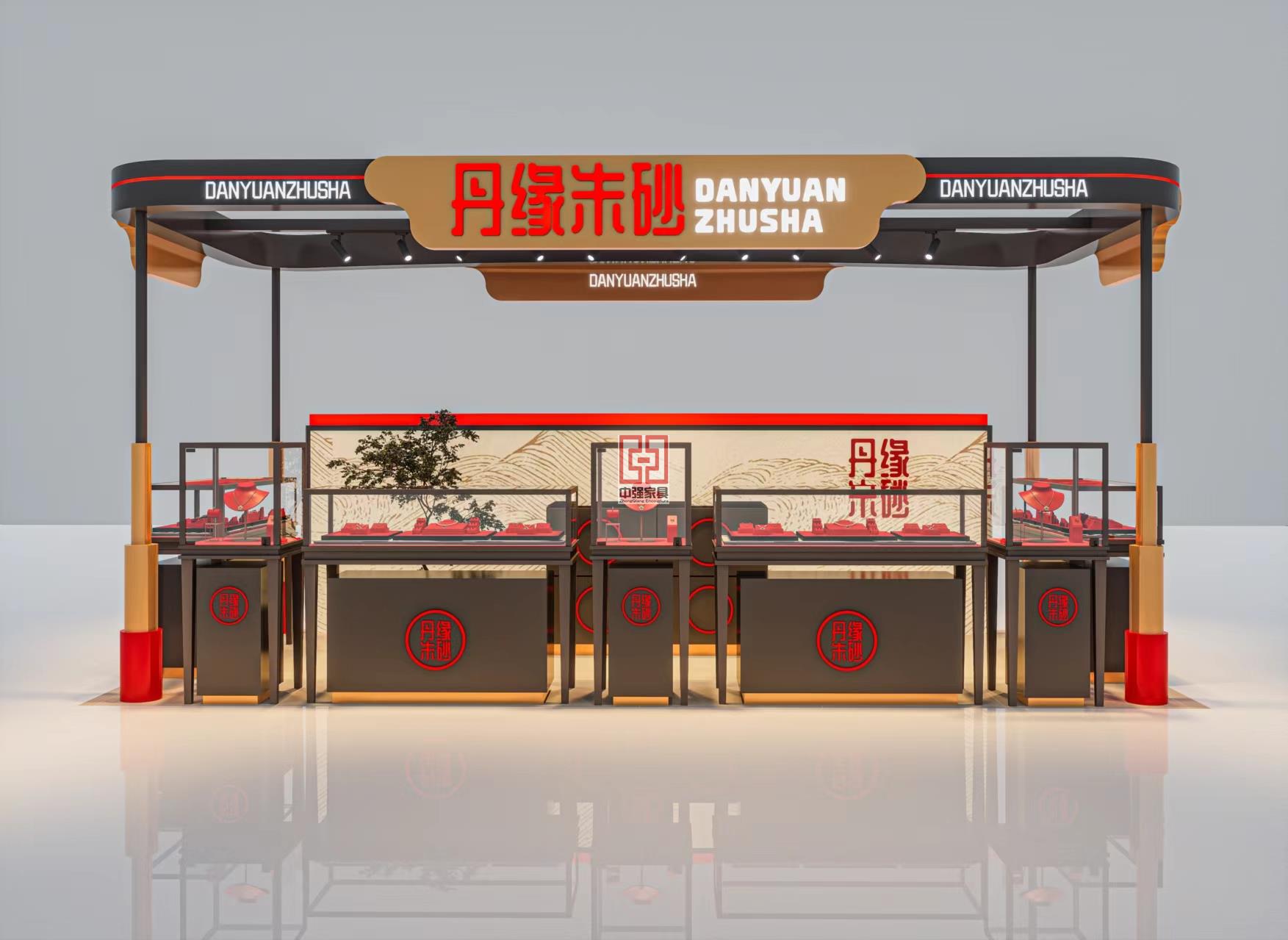 珠宝展柜定制-南京定制展柜厂家-中强展柜